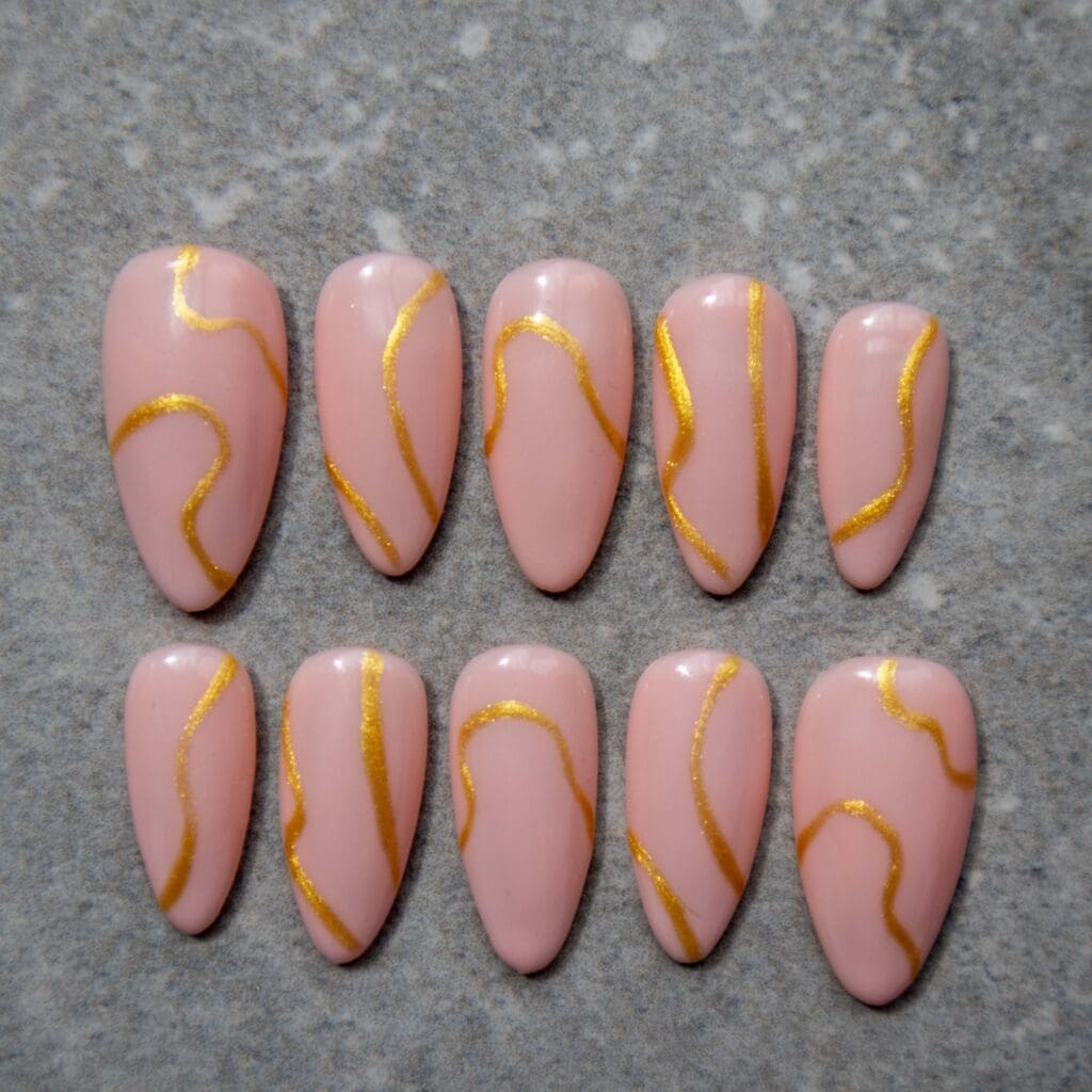 Set Vénus – Rose nude poudré avec doré
