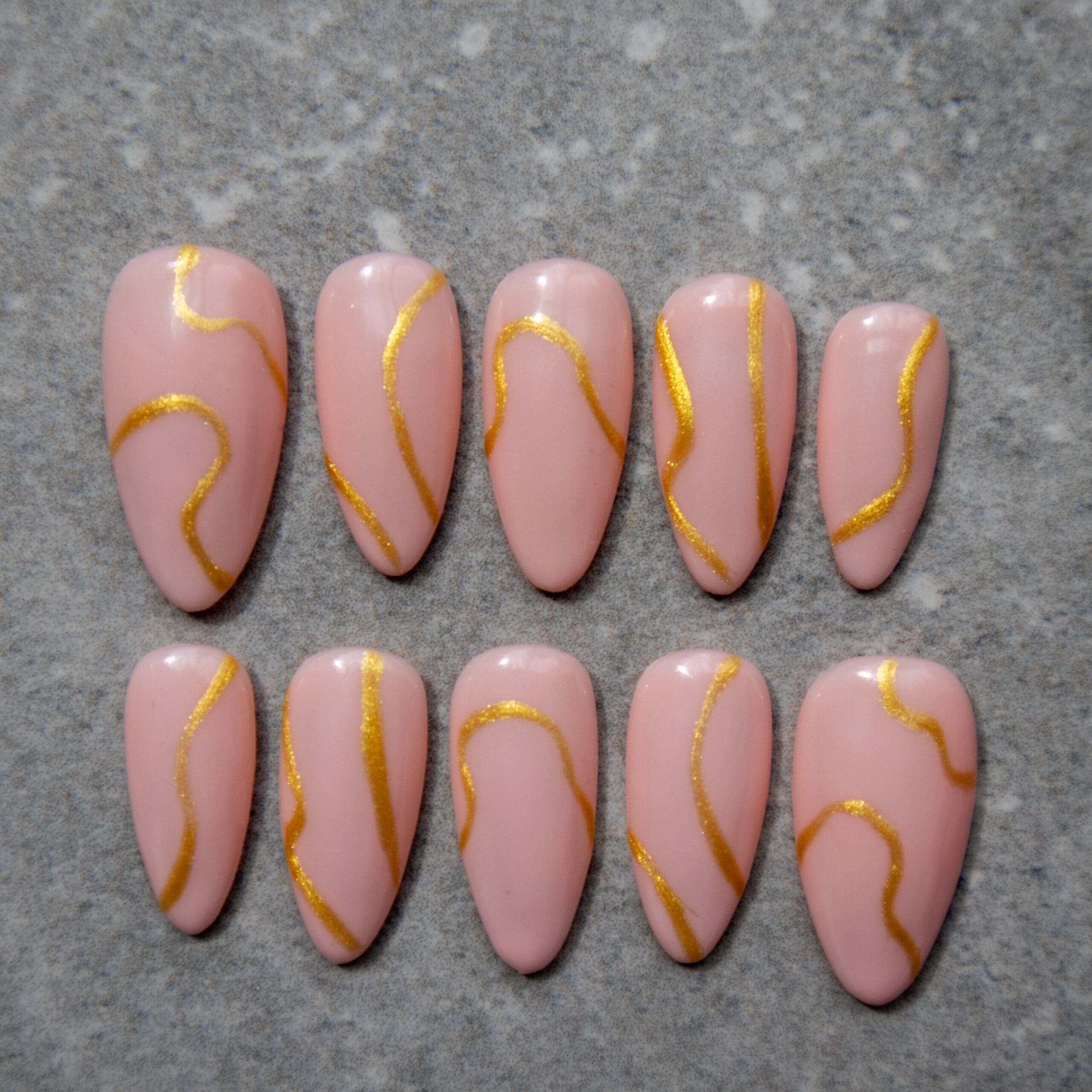 Set Vénus – Rose nude poudré avec doré
